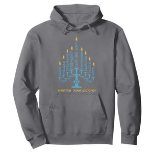 Happy Hanukkah Menorah Chanukah Jewish Holiday Hoodie TS11 Charcoal Print Your Wear