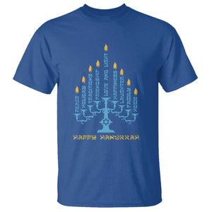 Happy Hanukkah Menorah Chanukah Jewish Holiday T Shirt TS11 Royal Blue Print Your Wear