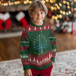 Happy Hanukkah Menorah Chanukah Jewish Holiday Ugly Christmas Sweater TS11 Christmas Print Your Wear