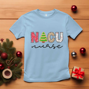 Funny NICU Labor Delivery Nurse Christmas Christmas Tree T Shirt TS11 Light Blue Print Your Wear
