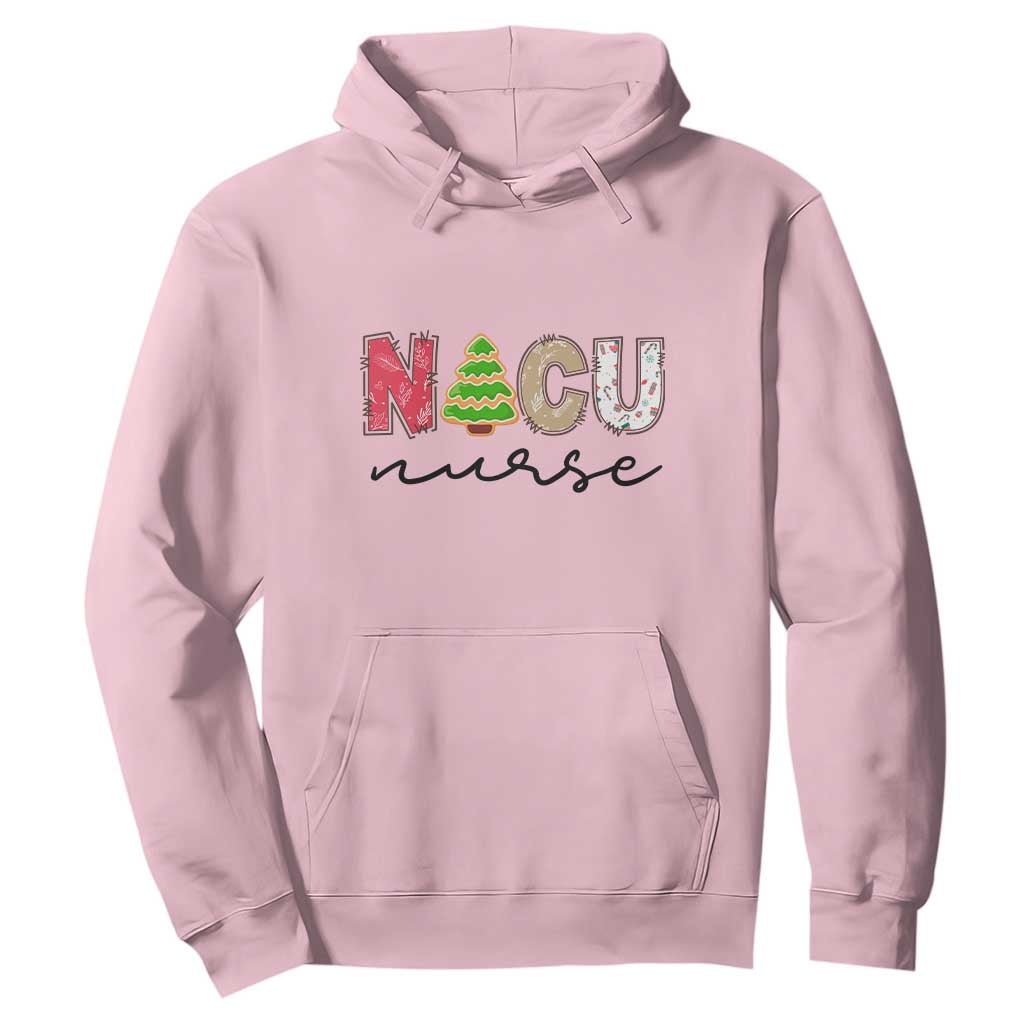 Funny NICU Labor Delivery Nurse Christmas Christmas Tree Hoodie TS11 Light Pink Print Your Wear