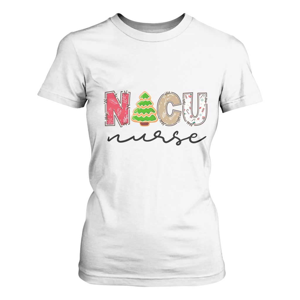 Funny NICU Labor Delivery Nurse Christmas Christmas Tree T Shirt For Women TS11 White Print Your Wear