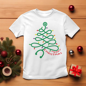 Funny Merry Christmas Nurse T Shirt Stethoscope Xmas Tree TS11 White Print Your Wear