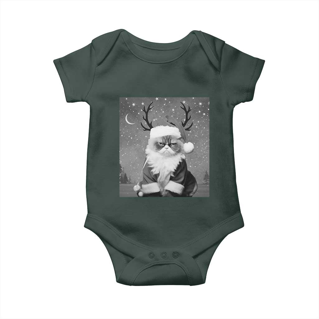 Funny Christmas Santa Grumpy Cat Baby Onesie TS11 Print Your Wear