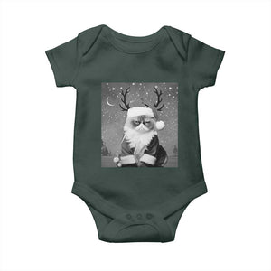 Funny Christmas Santa Grumpy Cat Baby Onesie TS11 Print Your Wear
