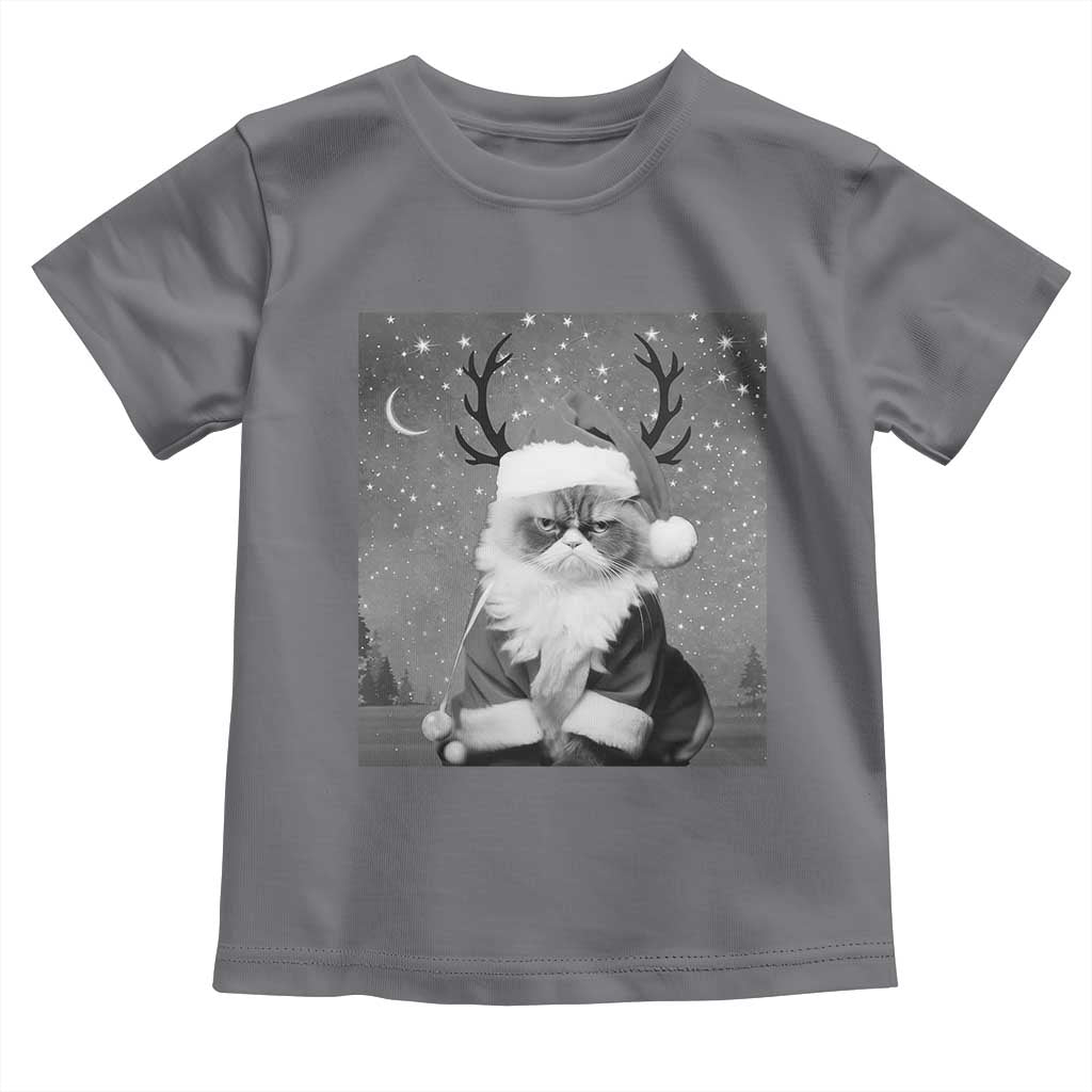 Funny Christmas Santa Grumpy Cat Toddler T Shirt TS11 Charcoal Print Your Wear