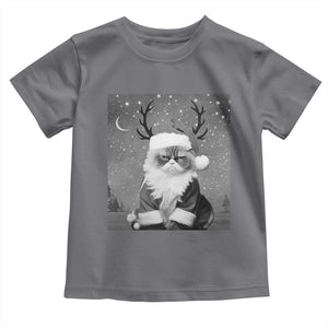 Funny Christmas Santa Grumpy Cat Toddler T Shirt TS11 Charcoal Print Your Wear