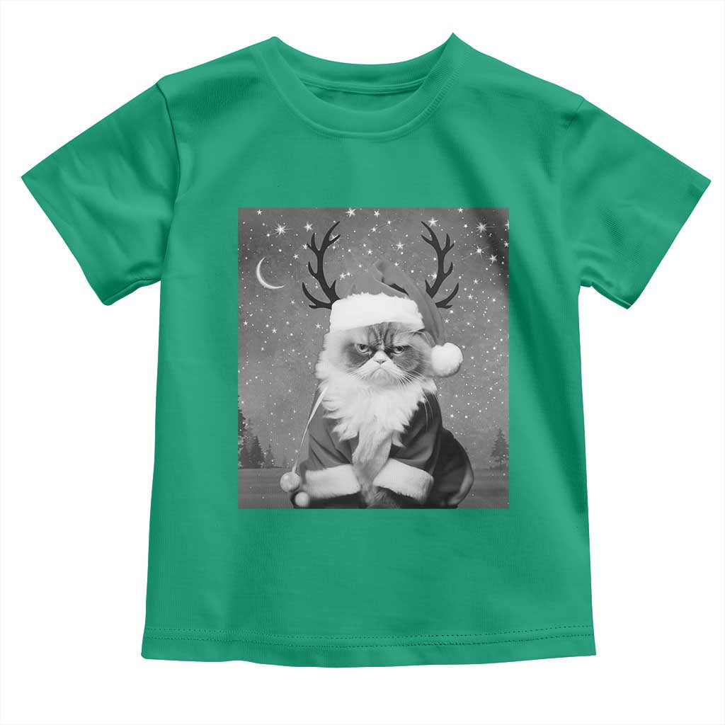 Funny Christmas Santa Grumpy Cat Toddler T Shirt TS11 Irish Green Print Your Wear