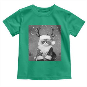 Funny Christmas Santa Grumpy Cat Toddler T Shirt TS11 Irish Green Print Your Wear