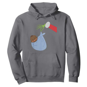 Funny NICU Labor Delivery Nurse Christmas Santa Black Baby Hoodie TS11 Charcoal Print Your Wear