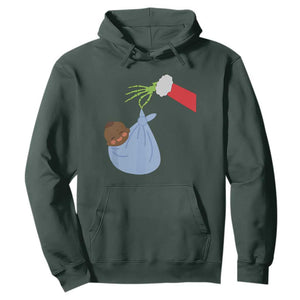 Funny NICU Labor Delivery Nurse Christmas Santa Black Baby Hoodie TS11 Dark Forest Green Print Your Wear