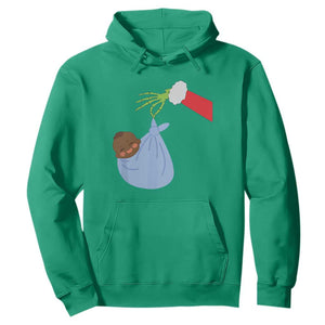 Funny NICU Labor Delivery Nurse Christmas Santa Black Baby Hoodie TS11 Irish Green Print Your Wear