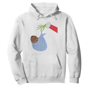 Funny NICU Labor Delivery Nurse Christmas Santa Black Baby Hoodie TS11 White Print Your Wear
