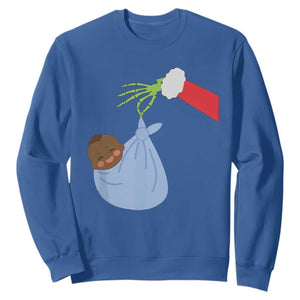Funny NICU Labor Delivery Nurse Christmas Santa Black Baby Sweatshirt TS11 Royal Blue Print Your Wear