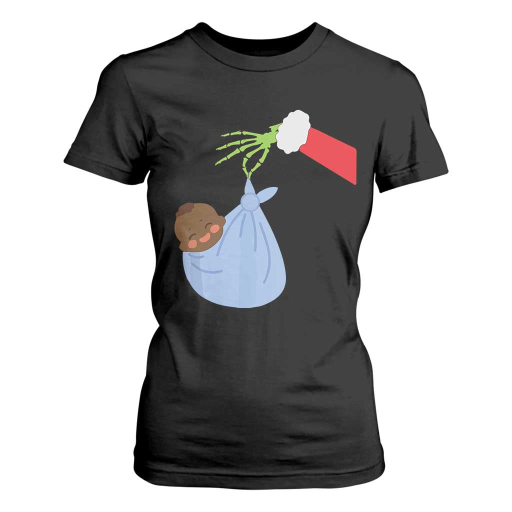 Funny NICU Labor Delivery Nurse Christmas Santa Black Baby T Shirt For Women TS11 Black Print Your Wear