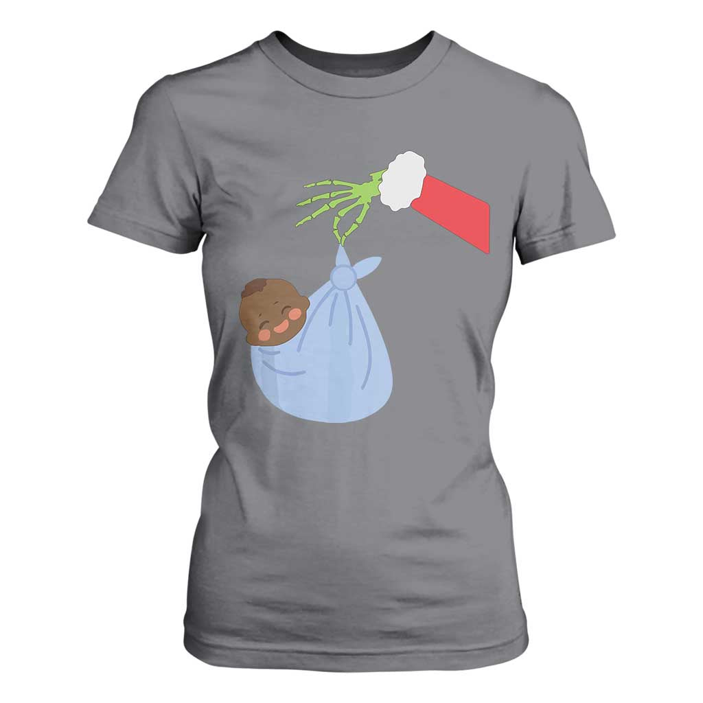 Funny NICU Labor Delivery Nurse Christmas Santa Black Baby T Shirt For Women TS11 Charcoal Print Your Wear