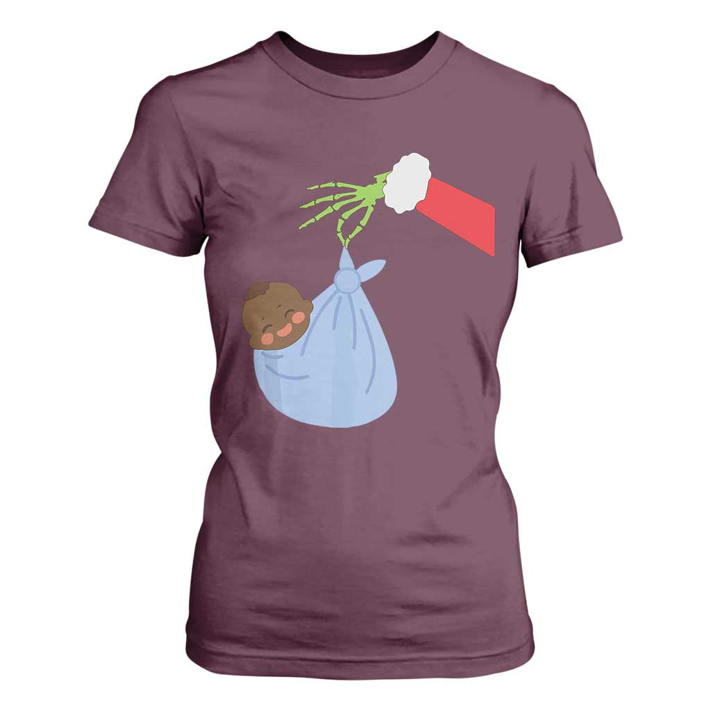 Funny NICU Labor Delivery Nurse Christmas Santa Black Baby T Shirt For Women TS11 Maroon Print Your Wear