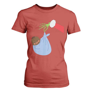 Funny NICU Labor Delivery Nurse Christmas Santa Black Baby T Shirt For Women TS11 Red Print Your Wear