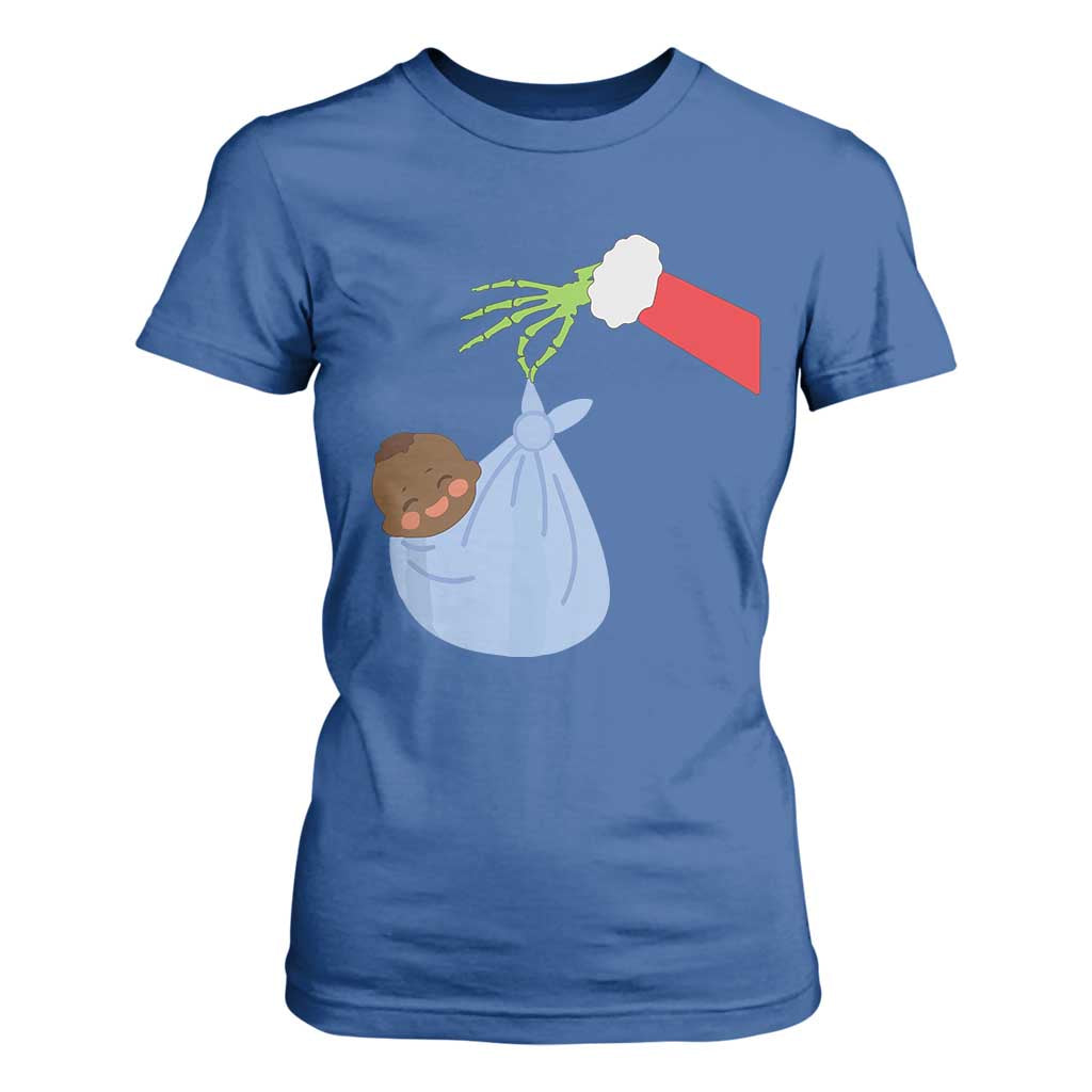 Funny NICU Labor Delivery Nurse Christmas Santa Black Baby T Shirt For Women TS11 Royal Blue Print Your Wear