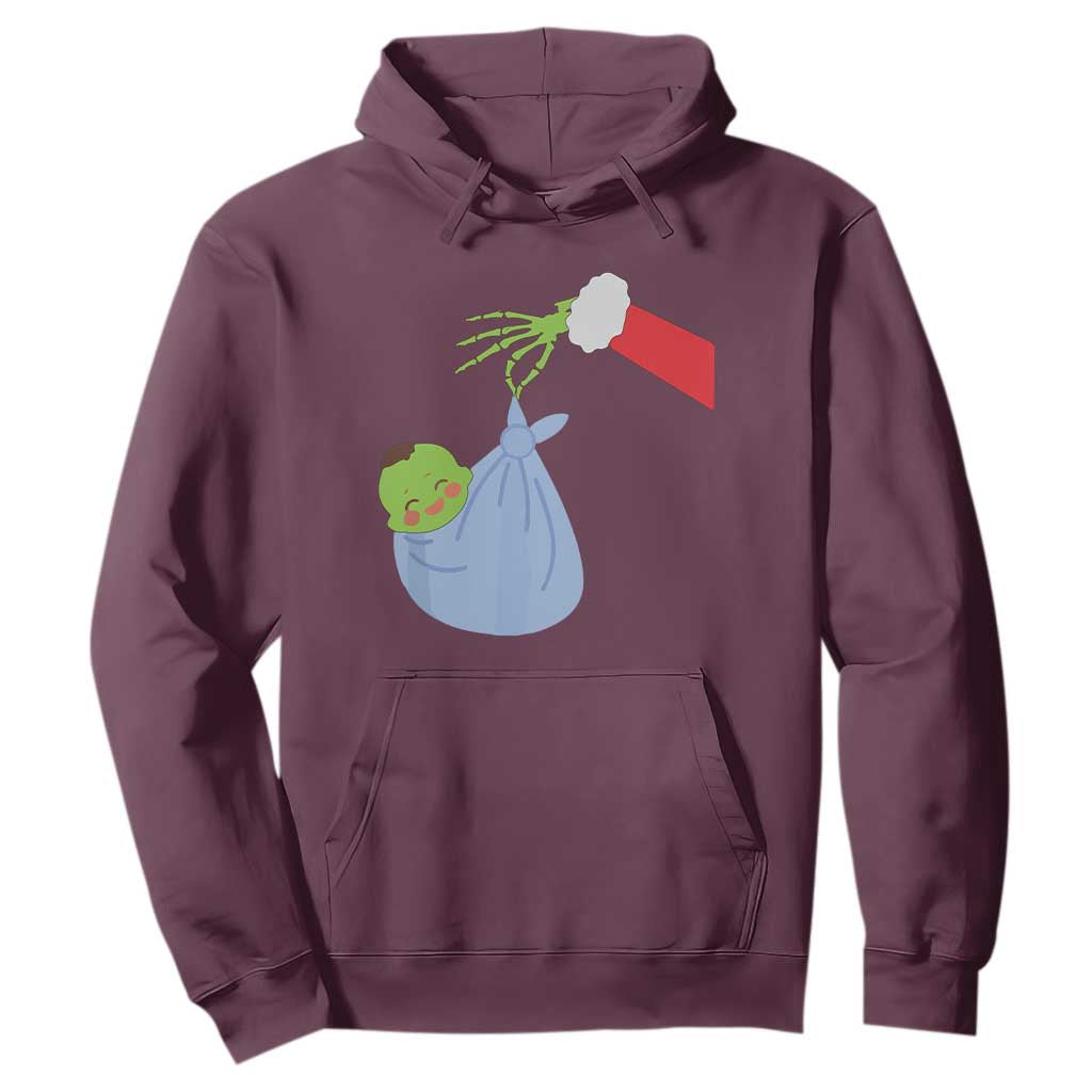 Funny NICU Labor Delivery Nurse Christmas Santa Green Baby Hoodie TS11 Maroon Print Your Wear