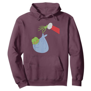Funny NICU Labor Delivery Nurse Christmas Santa Green Baby Hoodie TS11 Maroon Print Your Wear