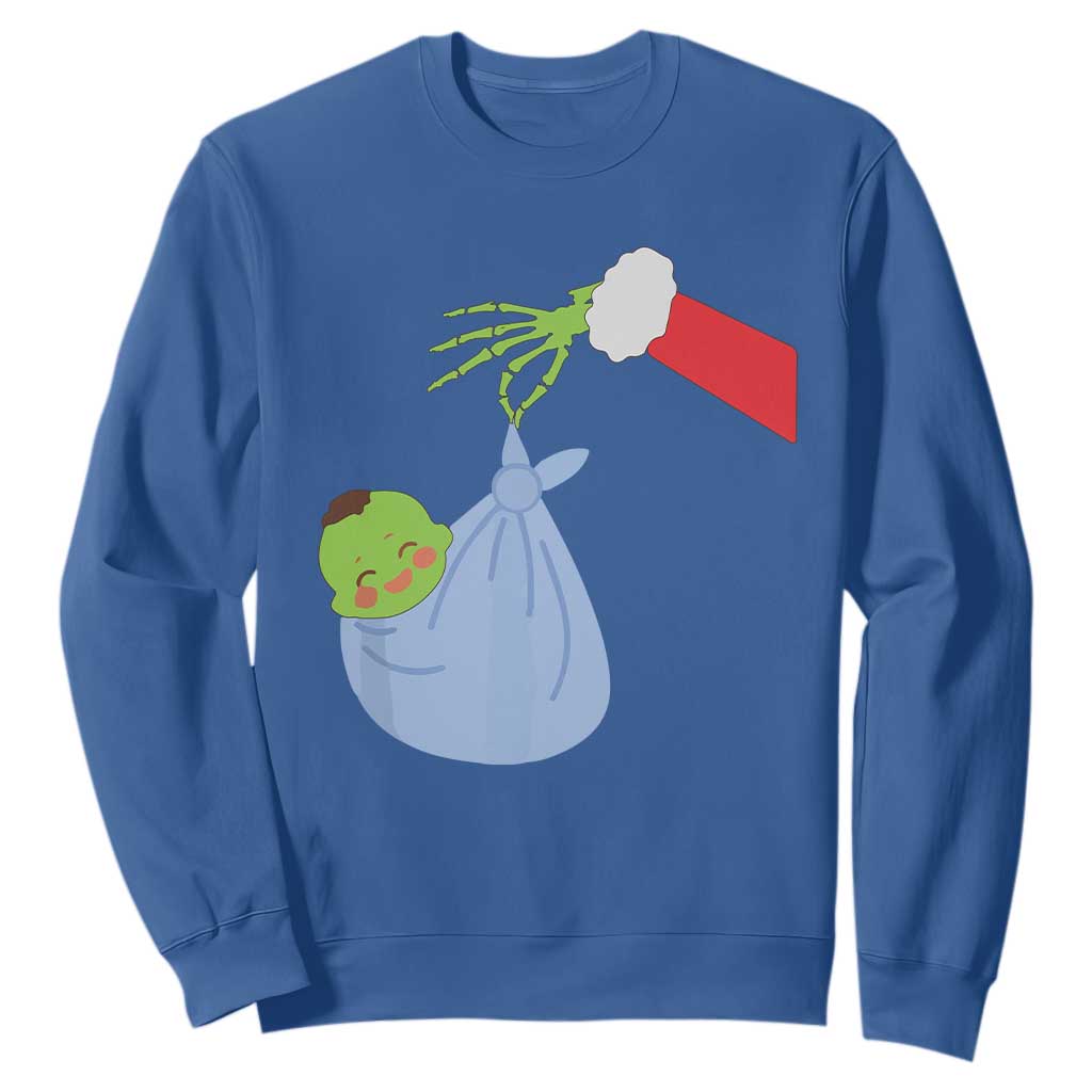 Funny NICU Labor Delivery Nurse Christmas Santa Green Baby Sweatshirt TS11 Royal Blue Print Your Wear
