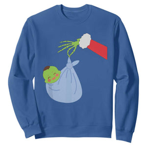 Funny NICU Labor Delivery Nurse Christmas Santa Green Baby Sweatshirt TS11 Royal Blue Print Your Wear