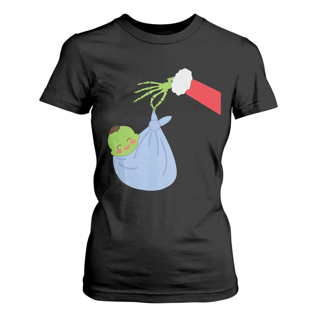 Funny NICU Labor Delivery Nurse Christmas Santa Green Baby T Shirt For Women TS11 Black Print Your Wear