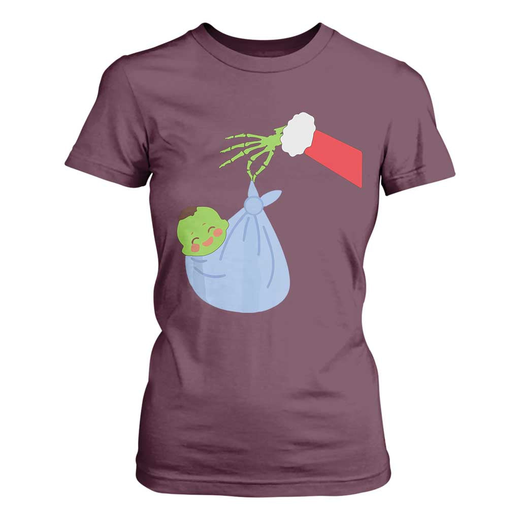 Funny NICU Labor Delivery Nurse Christmas Santa Green Baby T Shirt For Women TS11 Maroon Print Your Wear