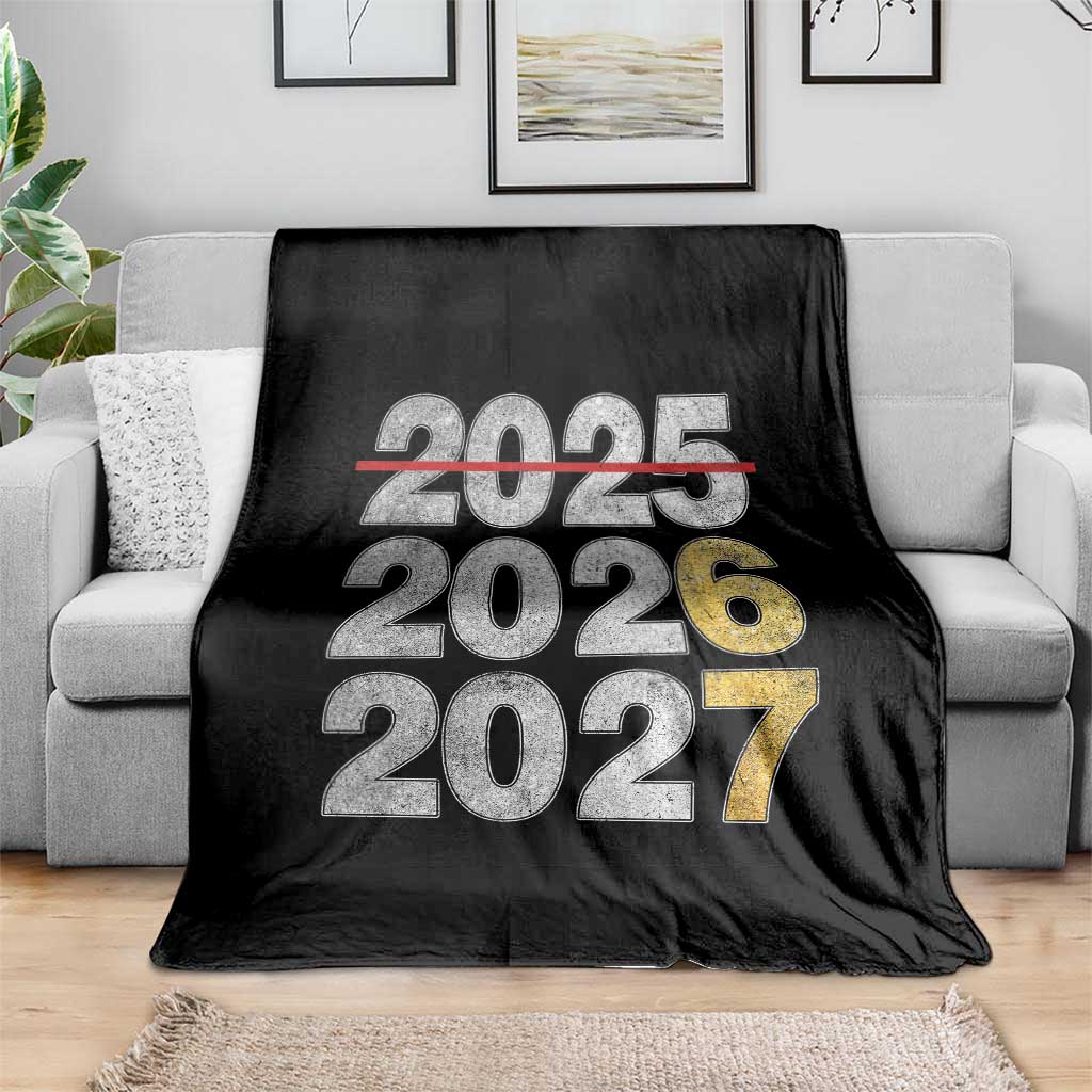 Funny 67 New Year Throw Blanket Happy New Year 2026 2027 Six Seven Meme Faux Glitter Effect Printed TS11 Print Your Wear