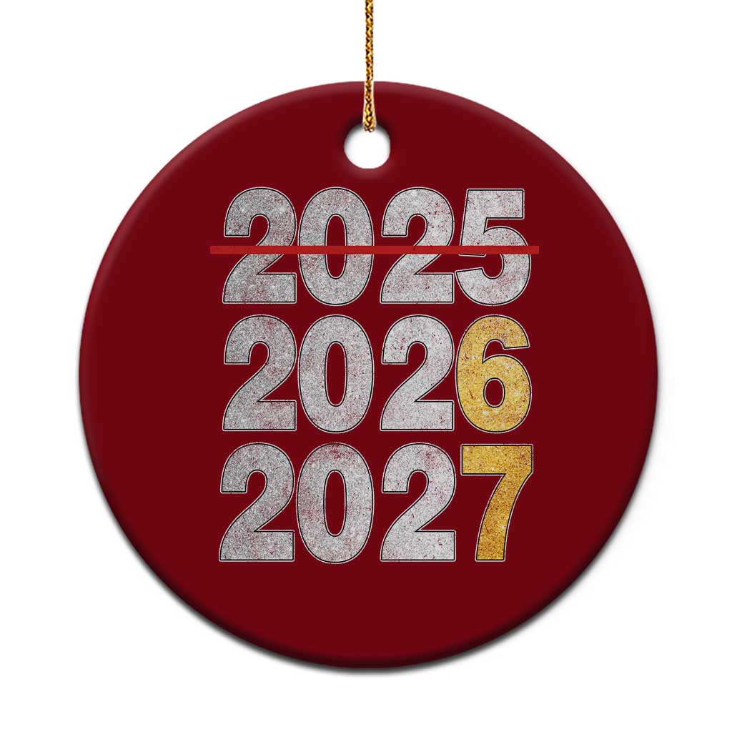 Funny 67 New Year Ceramic Ornament Happy New Year 2026 2027 Six Seven Meme Faux Glitter Effect Printed TS11 1pc Red Print Your Wear