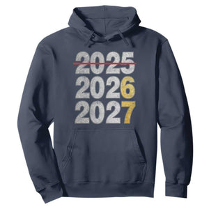Funny 67 New Year Hoodie Happy New Year 2026 2027 Six Seven Meme Faux Glitter Effect Printed TS11 Navy Print Your Wear