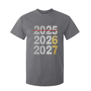 Funny 67 New Year T Shirt For Kid Happy New Year 2026 2027 Six Seven Meme Faux Glitter Effect Printed TS11 Charcoal Print Your Wear