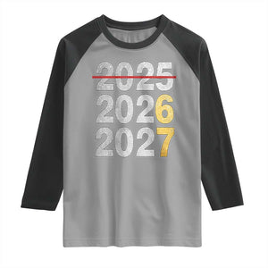 Funny 67 New Year Raglan Shirt Happy New Year 2026 2027 Six Seven Meme Faux Glitter Effect Printed TS11 Sport Gray Black Print Your Wear