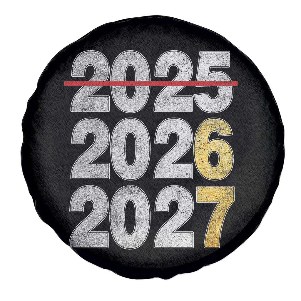 Funny 67 New Year Spare Tire Cover Happy New Year 2026 2027 Six Seven Meme Faux Glitter Effect Printed TS11 Print Your Wear