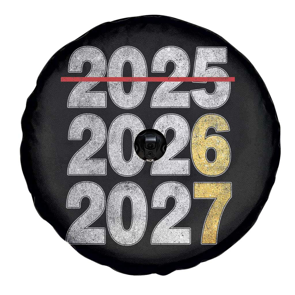 Funny 67 New Year Spare Tire Cover Happy New Year 2026 2027 Six Seven Meme Faux Glitter Effect Printed TS11 Print Your Wear