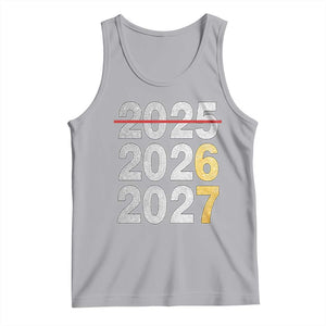 Funny 67 New Year Tank Top Happy New Year 2026 2027 Six Seven Meme Faux Glitter Effect Printed TS11 Athletic Heather Print Your Wear
