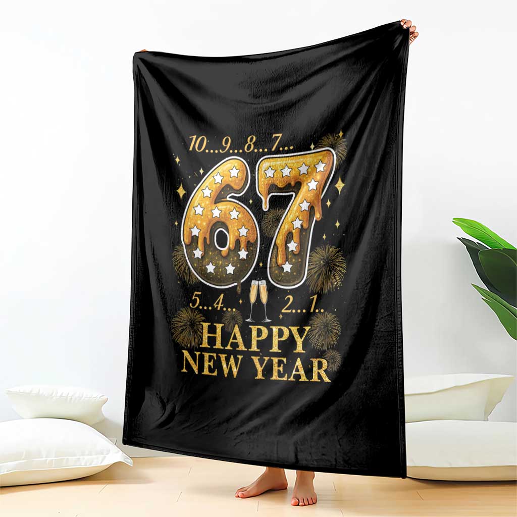 Funny 67 New Years Eve Throw Blanket Countdown New Year Party 2026 Six Seven Meme TS11 Print Your Wear