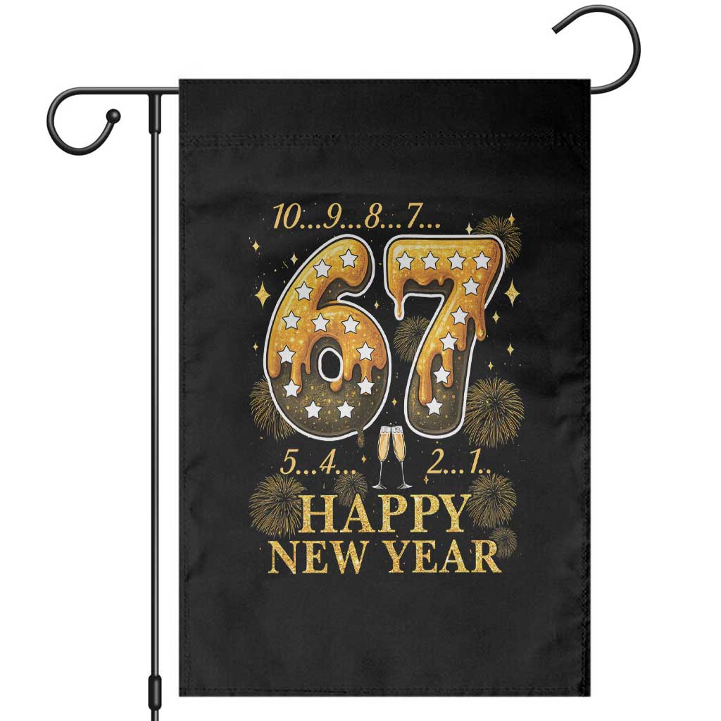 Funny 67 New Years Eve Garden Flag Countdown New Year Party 2026 Six Seven Meme TS11 Black Print Your Wear