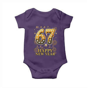 Funny 67 New Years Eve Baby Onesie Countdown New Year Party 2026 Six Seven Meme TS11 Purple Print Your Wear