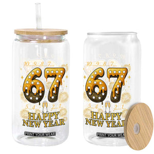 Funny 67 New Years Eve Glass Can Countdown New Year Party 2026 Six Seven Meme TS11 Print Your Wear