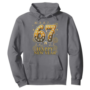 Funny 67 New Years Eve Hoodie Countdown New Year Party 2026 Six Seven Meme TS11 Charcoal Print Your Wear