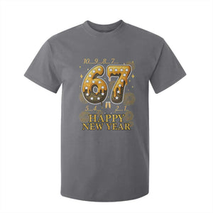 Funny 67 New Years Eve T Shirt For Kid Countdown New Year Party 2026 Six Seven Meme TS11 Charcoal Print Your Wear