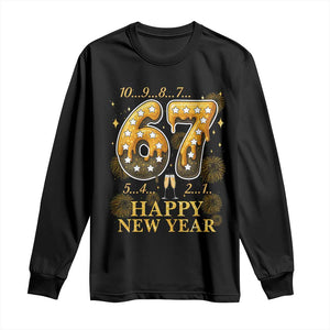 Funny 67 New Years Eve Long Sleeve Shirt Countdown New Year Party 2026 Six Seven Meme TS11 Black Print Your Wear
