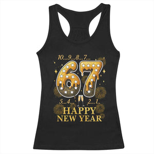Funny 67 New Years Eve Racerback Tank Top Countdown New Year Party 2026 Six Seven Meme TS11 Black Print Your Wear