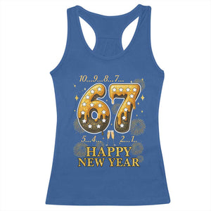 Funny 67 New Years Eve Racerback Tank Top Countdown New Year Party 2026 Six Seven Meme TS11 Royal Blue Print Your Wear