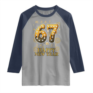 Funny 67 New Years Eve Raglan Shirt Countdown New Year Party 2026 Six Seven Meme TS11 Sport Gray Navy Print Your Wear