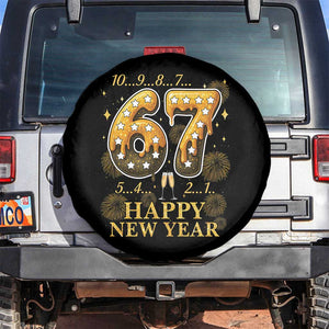 Funny 67 New Years Eve Spare Tire Cover Countdown New Year Party 2026 Six Seven Meme TS11 No hole Black Print Your Wear