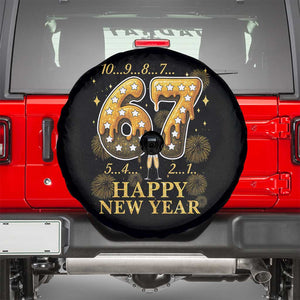 Funny 67 New Years Eve Spare Tire Cover Countdown New Year Party 2026 Six Seven Meme TS11 Black Print Your Wear