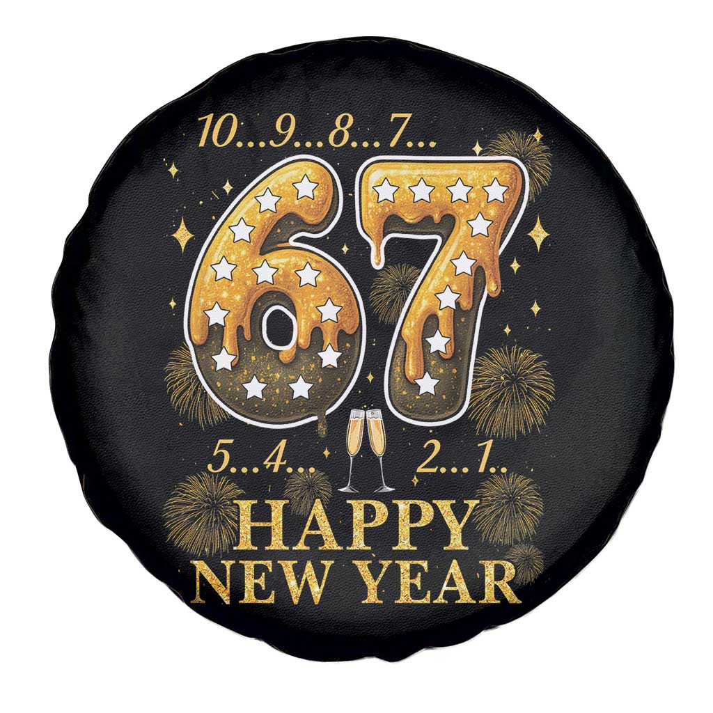Funny 67 New Years Eve Spare Tire Cover Countdown New Year Party 2026 Six Seven Meme TS11 Print Your Wear